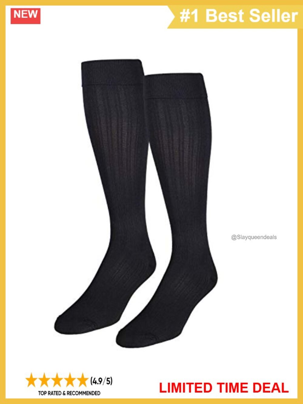 15-20 mmHg Compression Socks Knee High Over Calf Support